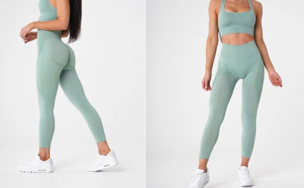 NWOT NVGTN Sage Green Contour Seamless Leggings Size Medium